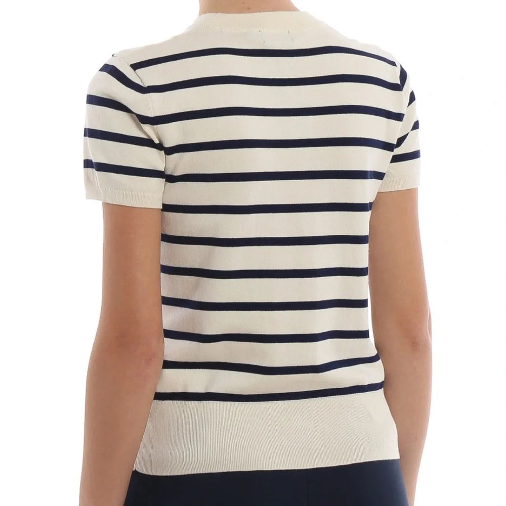 Polo Ralph Lauren Striped Cotton Blend Crew Neck Short Sleeve Sweater NWT XS - Picture 2 of 10